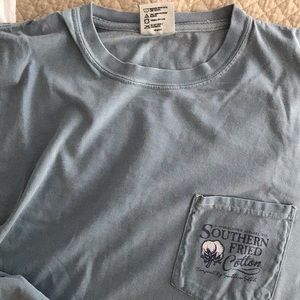 Gray blue Southern Fried Cotton t-shirt